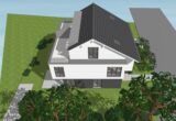 Ihre Neubau-Doppelhaushälfte am Bad Vilbeler Niederberg! - Giebelansicht v. Oben